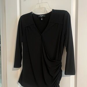 Nine West Black Draped Women's Blouse